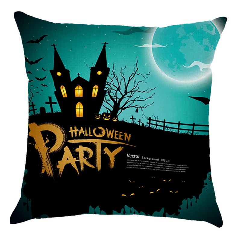 Подушка на Хэллоуин льняная Наволочка подушку наволочка Декор Рождественский