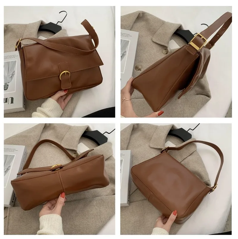 

Brand designer simple ladies small bag 2020 new Korean fashion trendy high-quality all-match shoulder bag texture underarm bag