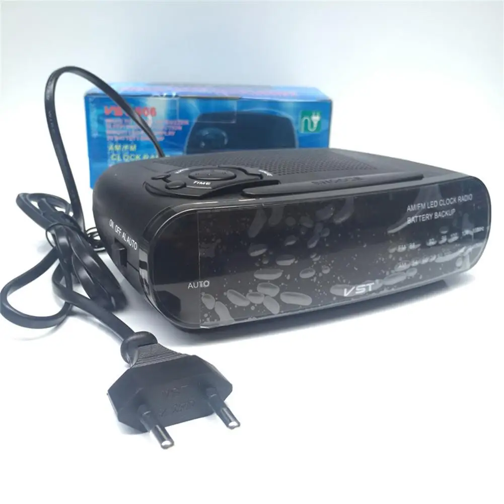 Часы Будильник радио с AM/FM цифровой светодиодный Дисплей со звуковым сигналом