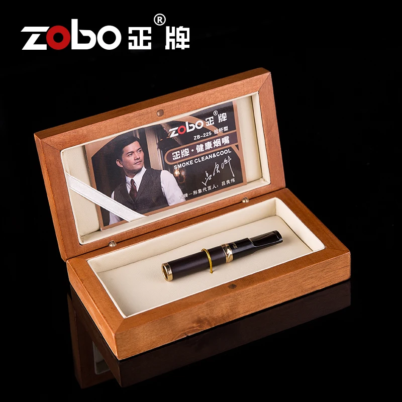 ZOBO подлинное черное дерево три фильтрации держатель для сигарет фильтр цикл Тип