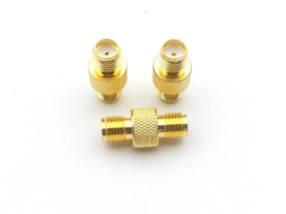 100 шт позолоченный SMA женский прямой RF адаптер разъем|female to female|female femalefemale connector |