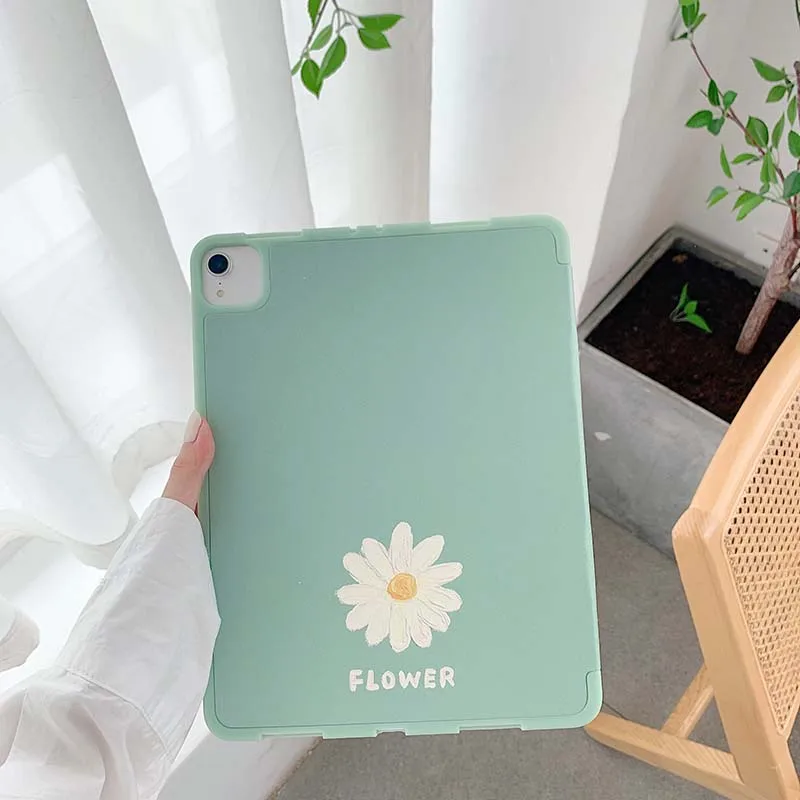 

Daisy Flower for ipad pro Case for ipad pro/air3 Tablet Stand Case For ipad pro 2020 Air 3 Back Cover
