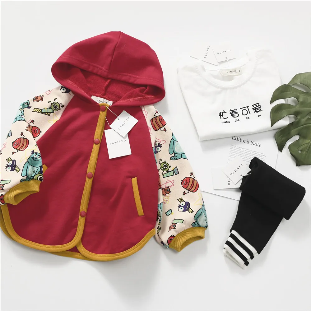 Tonytaobaby/осенняя одежда Новая детская Худи с принтом динозавра и монстра Толстовки