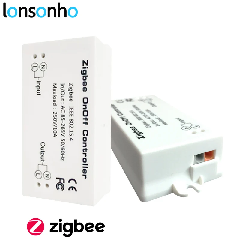 Lonsonho Zigbee 3,0 HA беспроводной умный переключатель реле работает с Echo Alexa SmartThings умный дом автоматизация дистанционного управления