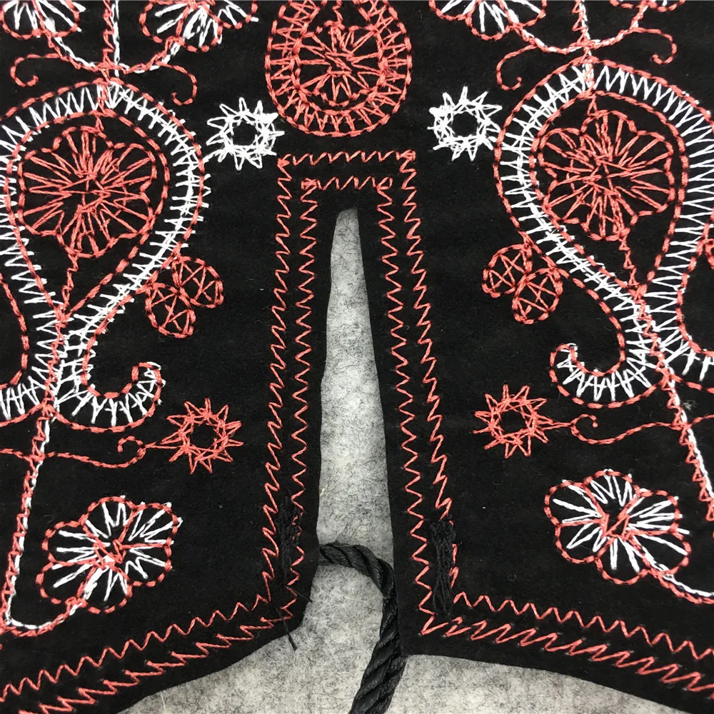 Модный этнический стиль вышивка кружева аппликация декольте шеи кружевной