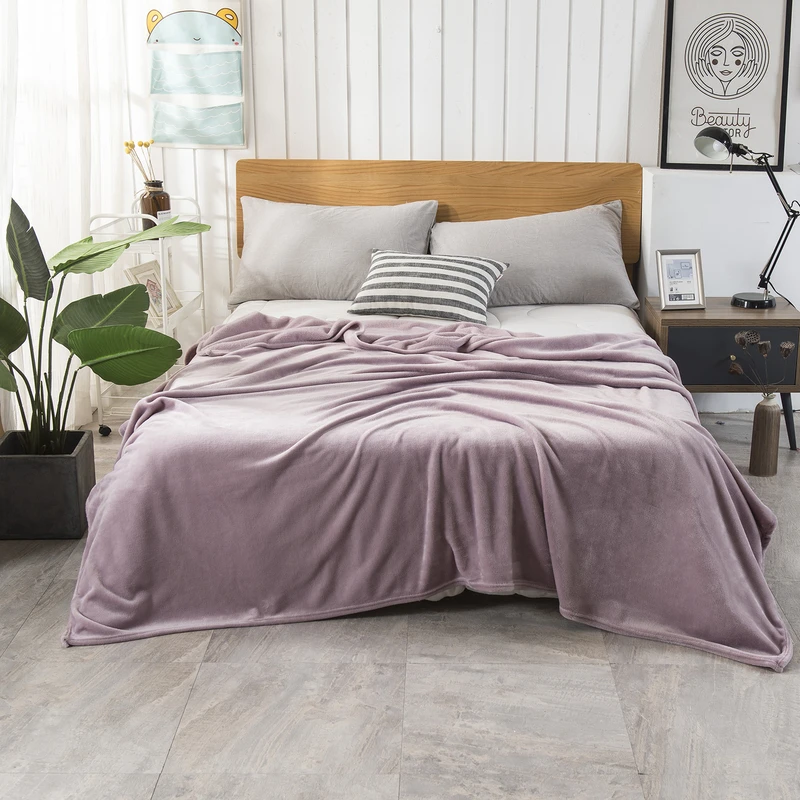 Коралловое Флисовое одеяло макарон улучшенное фланелевое зимнее постельное