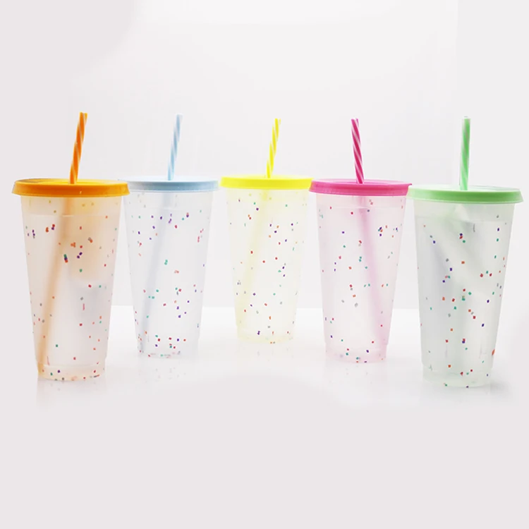 Transparent Color-changing Cup PP Plastic Temperature-sensitive Water When Cold Becomes Five-color Star | Дом и сад
