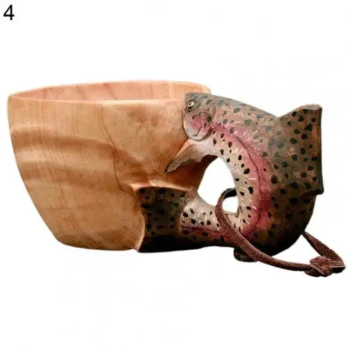 

Деревянная кружка с головой лисы