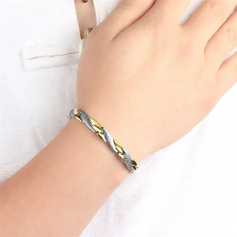 Мужской браслет для здоровья из нержавеющей стали магнитный сна Рисунок дракона