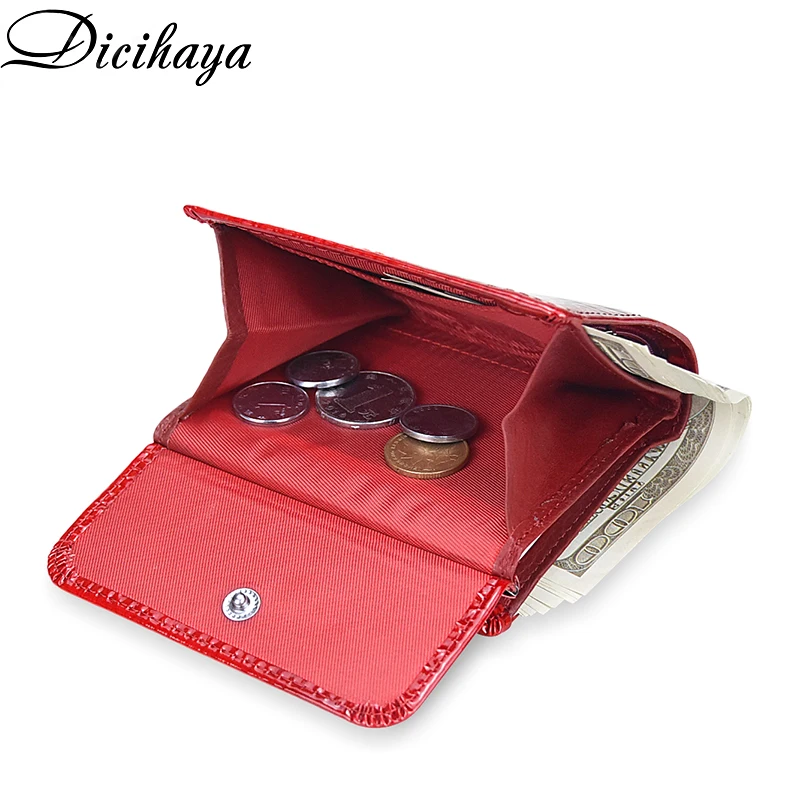 Мини-кошелек DICIHAYA для женщин бумажники из натуральной кожи аллигатора на