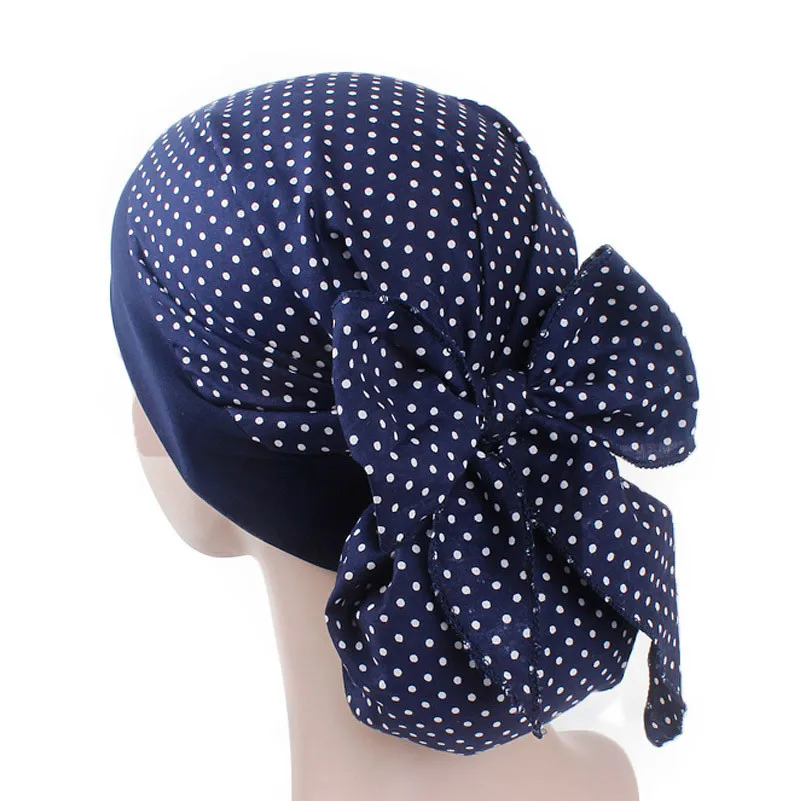 Women Cotton Breathe Hat New Women's winter Turban hat Elastic Cloth Head Cap Hat Ladies Hair Accessories Muslim Scarf Cap