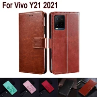 funda etui cover for vivo y21 2021 case phone protective shell book for vivo v2111 y 21 flip wallet leather stand hoesje case