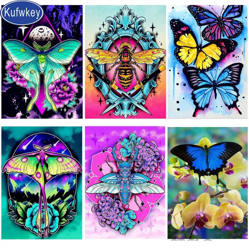 Бабочки со стразами мозаичные квадратные Стразы Алмазная вышивка круглыми