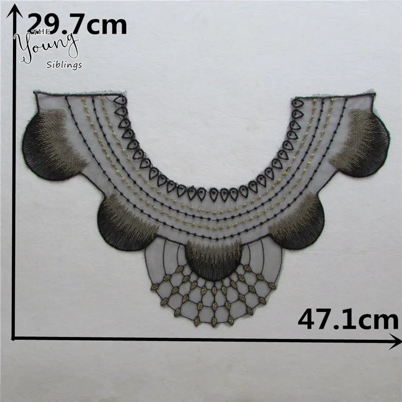 Лидер продаж кружевной воротник с цветочной вышивкой декоративная вышивка в