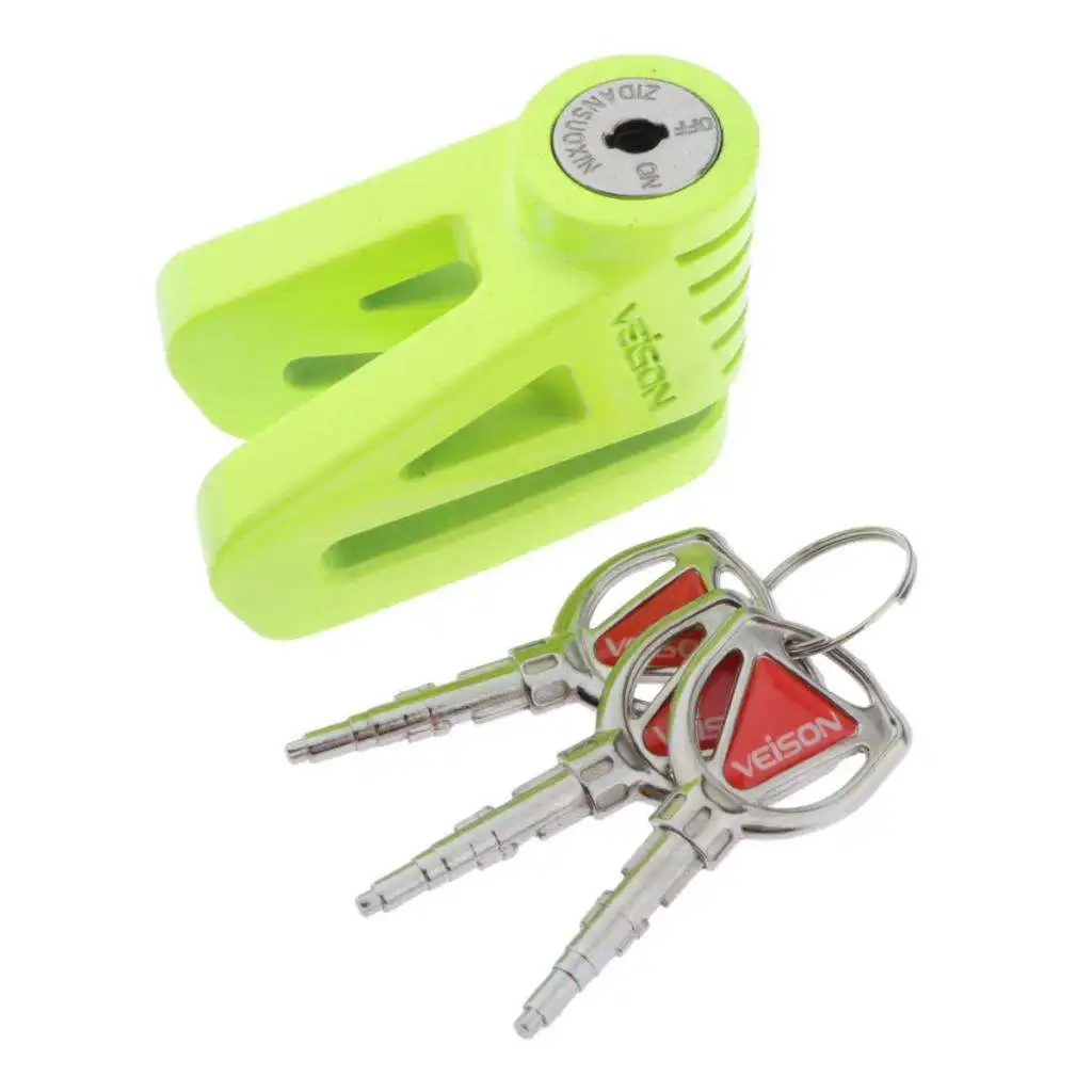 

Heavy Duty Motorcycle Disc Brake Lock, Anti-Theft Wheel Padlock for Motorcycles Scooter Moped Motorbike (Green)