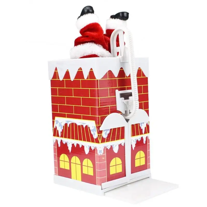 

Santa Claus Climbing Chimney Doll Electric Toy With Music Children Kids Christmas Gifts New Year Gifts Decoration Ornaments Toy