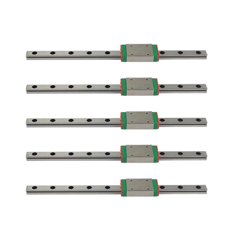 5PCS for HIWIN MGN7 Miniature Linear Rail 150mm with MGN7H Long Carriage Slide Block for Voron V0 3d Printer