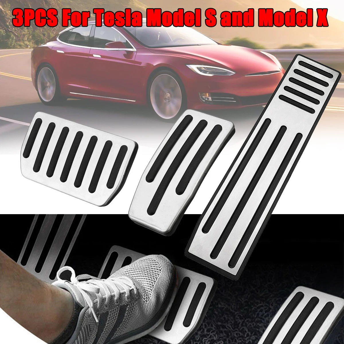 Универсальные нескользящие педали для автомобиля Tesla Model S модель X 2012 2018|Педали| |