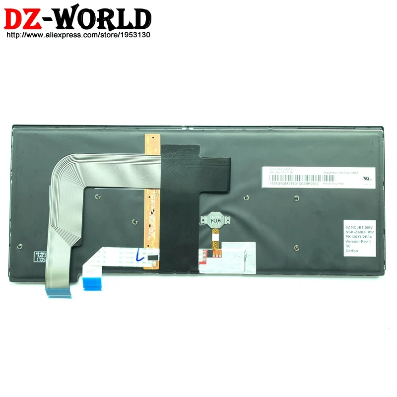 Клавиатура с подсветкой для Lenovo Thinkpad T460S Оригинальная клавиатура Teclado 00PA478 00PA560