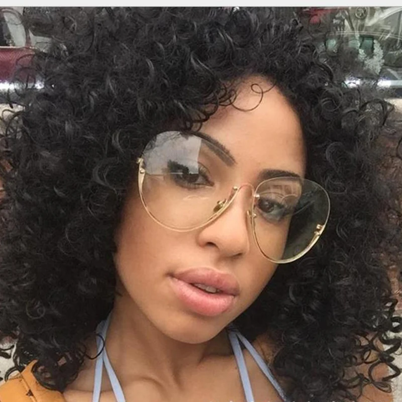 Модные круглые солнцезащитные очки женские винтажные прозрачные в