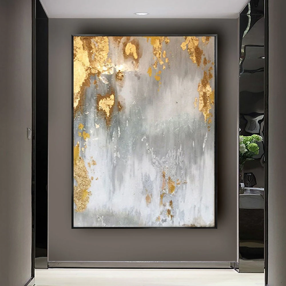 100% ручная работа золотой и белый зыбучий песок абстрактная картина на холсте