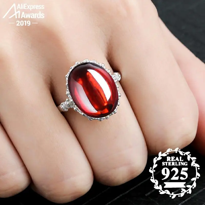 10*14 мм 6 18 продажа S925 серебро Австралия Рубин Кольца хороший вкус кольца ручной
