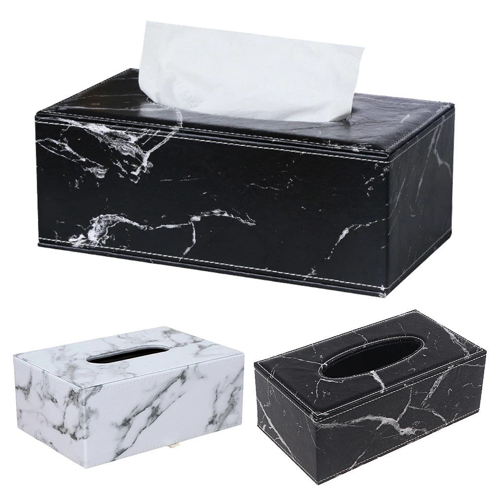 

Leather Tissue Box Home Office Toilet Storage Box Napkin Paper Holder Kitchen Napkin Dispenser Tissue Case Living Room Decor