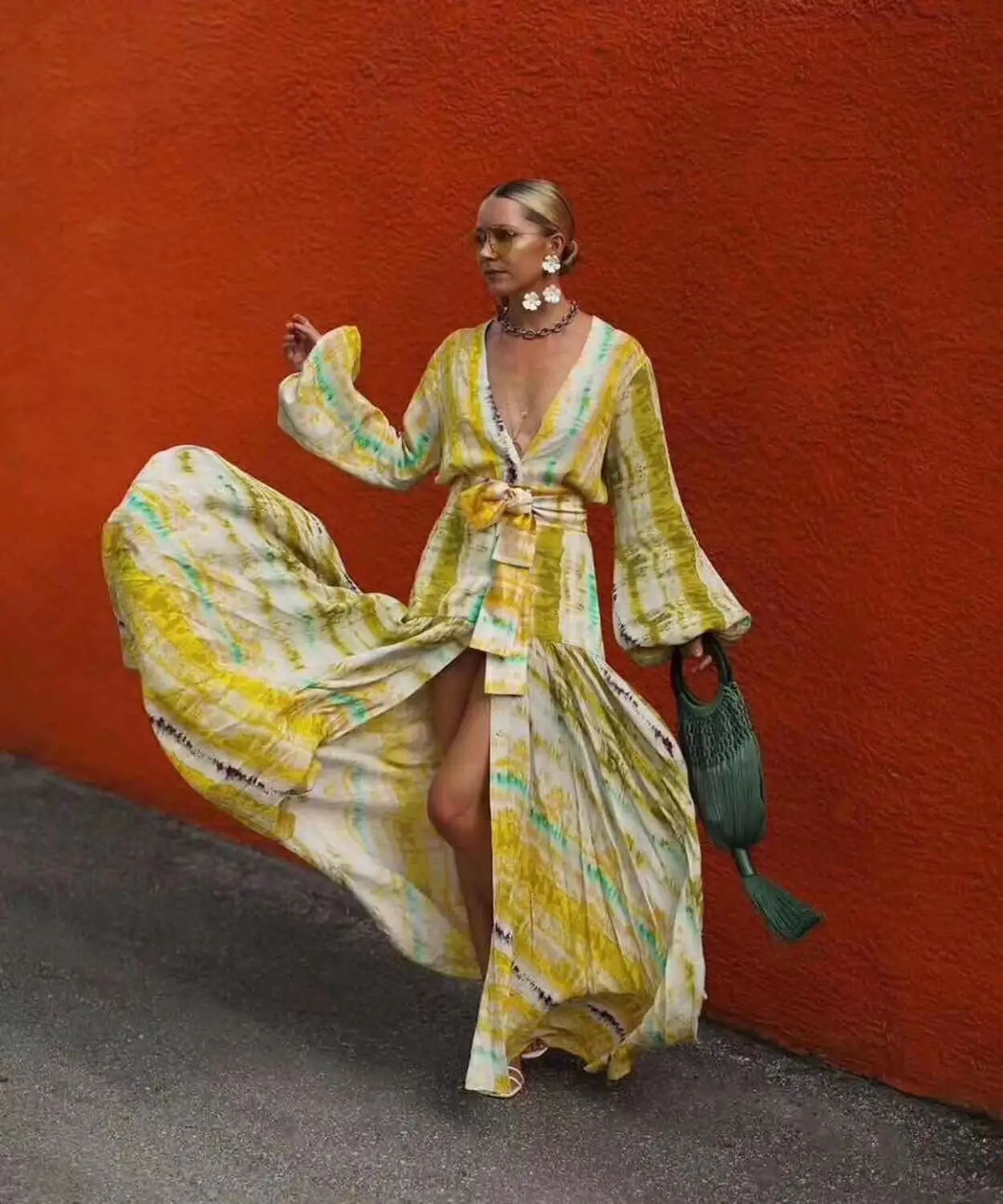 Женское длинное платье в стиле бохо Tingfly винтавечерние ное дизайнерское макси с