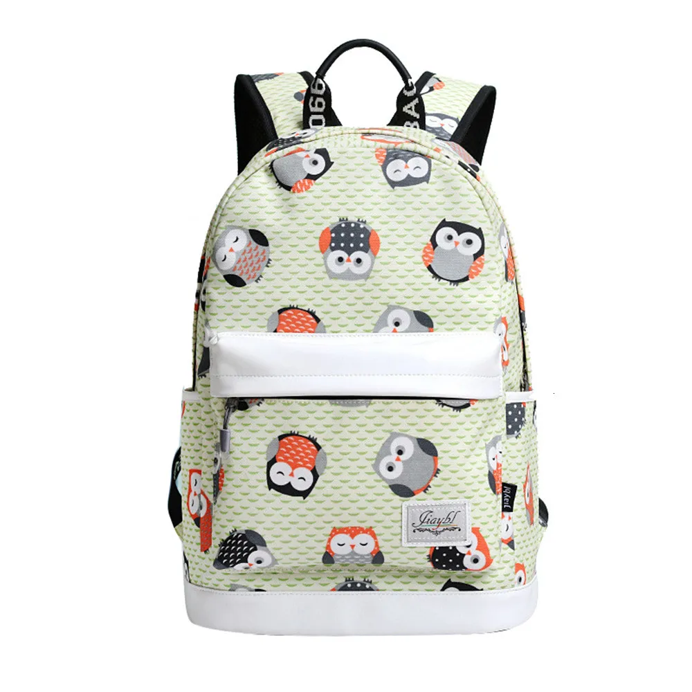 Floral Style Fashion Cute Cartoon Korean Girl Large Capacity Backpack Casual Joker Travel Bag Fresh Leisure School Bag