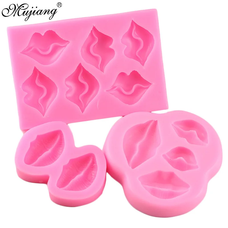 3D сексуальные губы свадебный торт украшение силиконовая форма Sugarcraft помадка