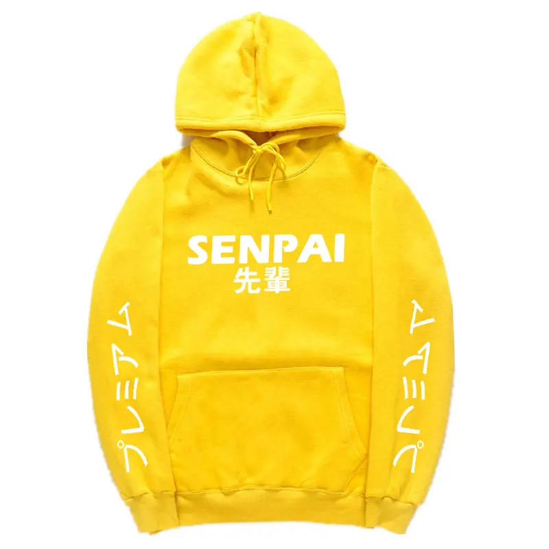 Модная японская уличная одежда SENPAI, толстовка с капюшоном, несколько цветов, мужские и женские толстовки, пуловер, sudadera hombre