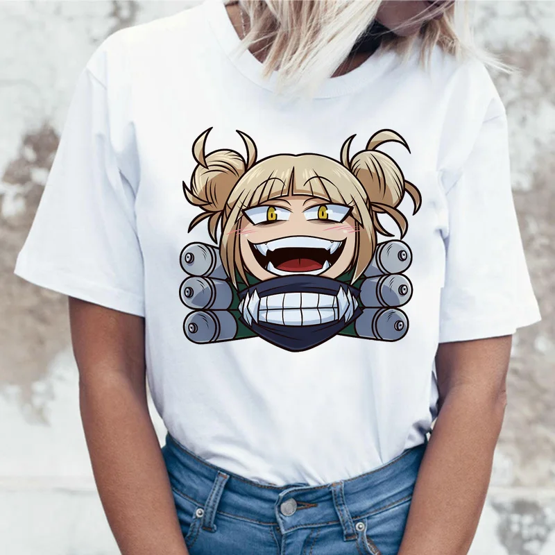 Футболка Himiko, мультяшная футболка Toga senpai, женская футболка waifu, женская футболка с надписью boku no hero Academy, футболка, футболка, harajuku, 90s - Цвет: 1703