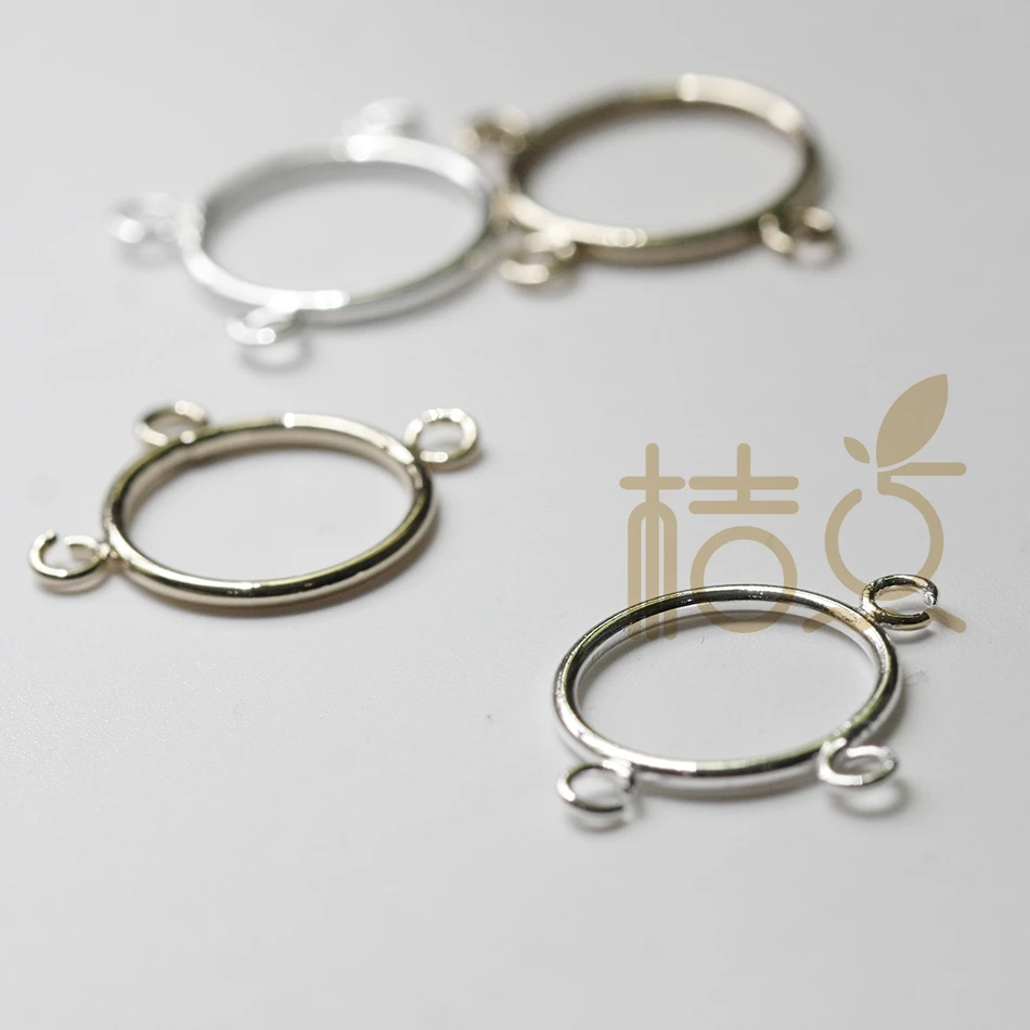 Один кусок Премиум покрытием Латунь круг кольцо Шарм 15 мм (4516C)|Шармы| |