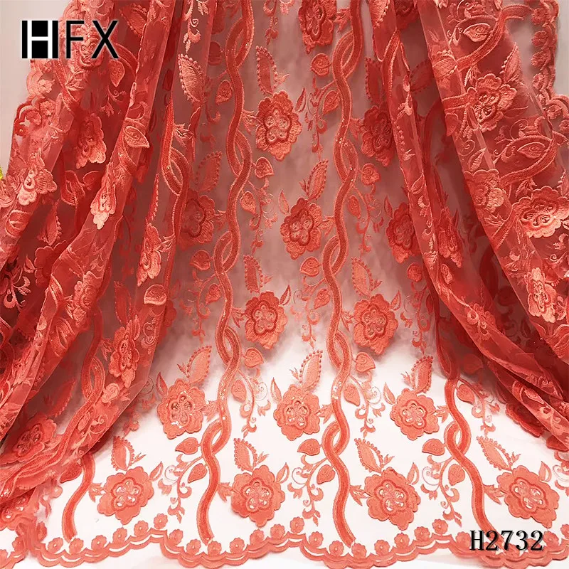 HFX вино африканская кружевная вышивка 2019 высокое качество вечернее платье Чистая