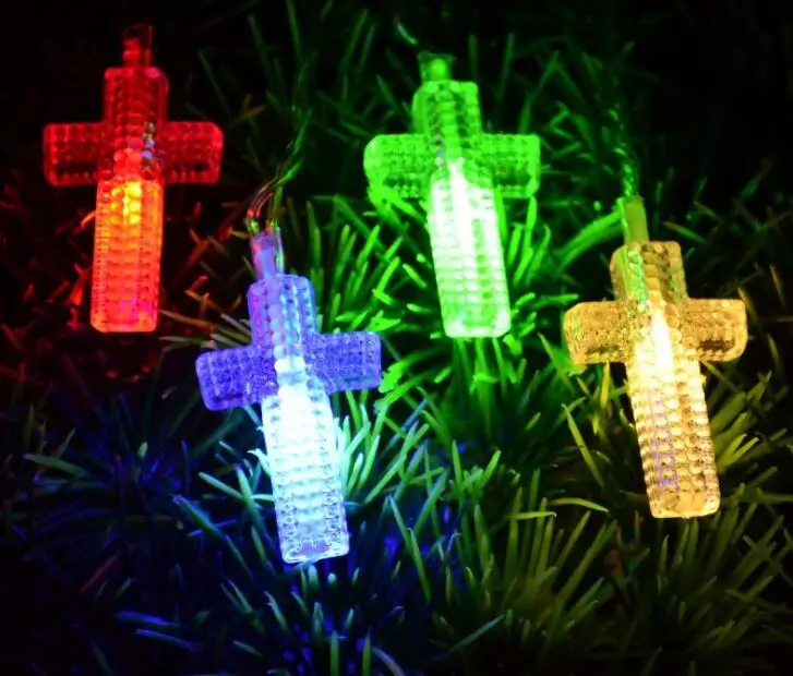 Decoração do Quarto Flash Cruz Lâmpada String Casamento Natal Starlight 1.5m 10led Led