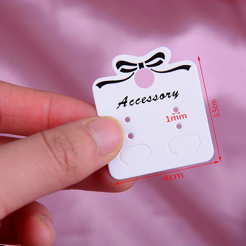 

100Pcs Ear Studs Jewelry Card Tag Marking Label Tags Necklace/Earring/Hairpin/Pendant Packing Cards Jewelry Displays Paper Kraft