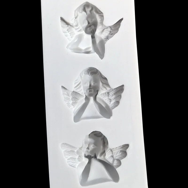 Angel Baby& Wings помадные формы для украшения торта инструменты глиняные формы для мальчика Детский душ Крещение кекс Топпер украшение