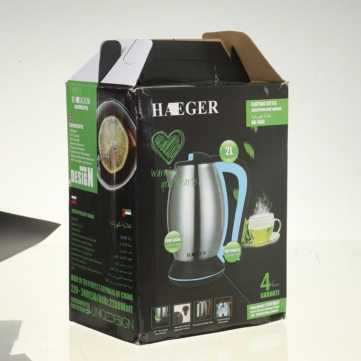 

2000ml Electric Kettle Stainless Steel 2000W Kitchen Coffee Maker Electric Portable Espresso Machine Fast Heat Resistant Waterp