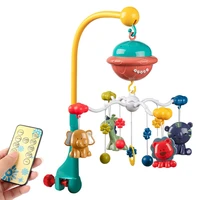 baby mobile for crib projection light crib toys timing music rotating rattles soother toy with remote control nursery toys fo
