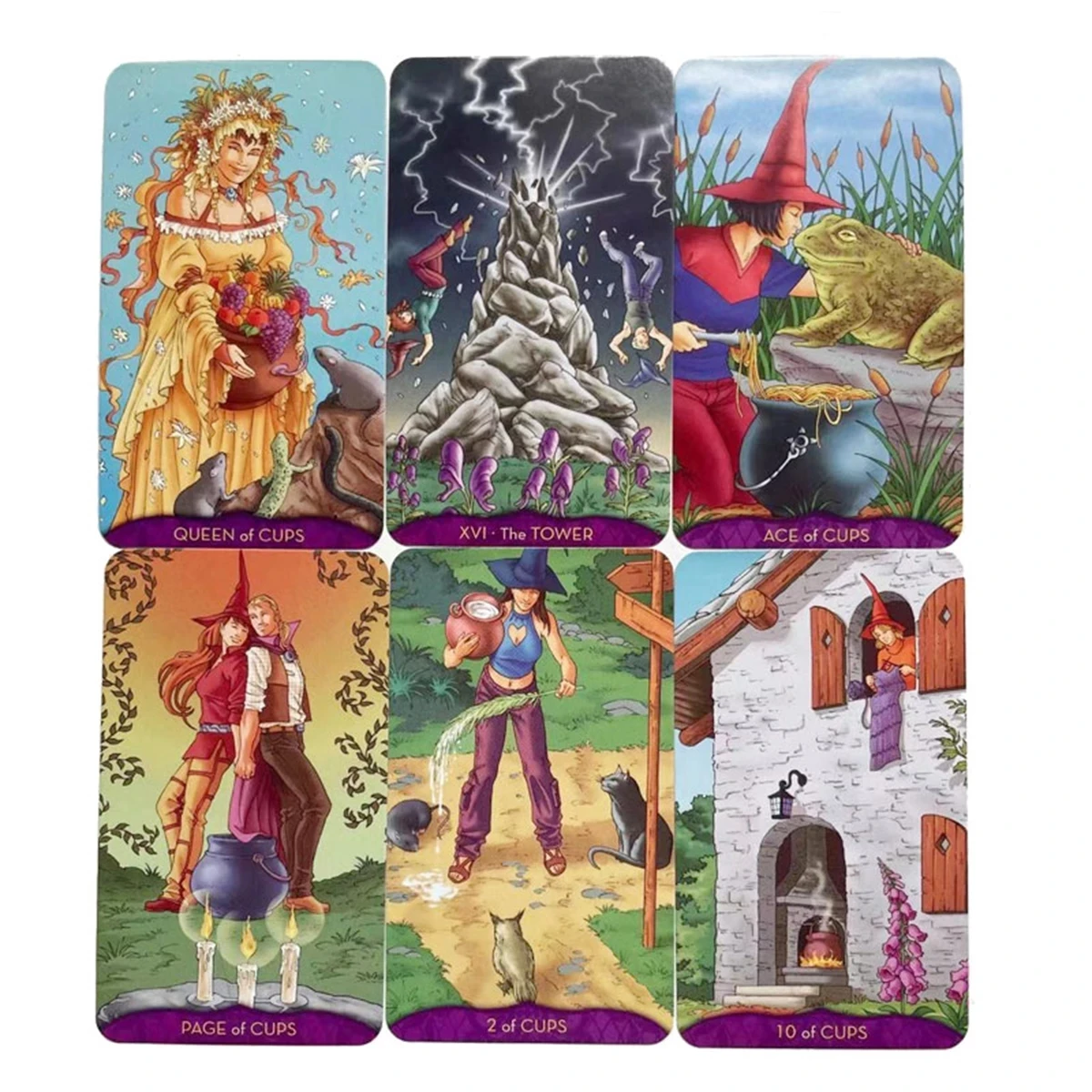 78 Cards New Teen Witch Tarot Deck Card Games Full English Version Family Party Board Divination | Спорт и развлечения