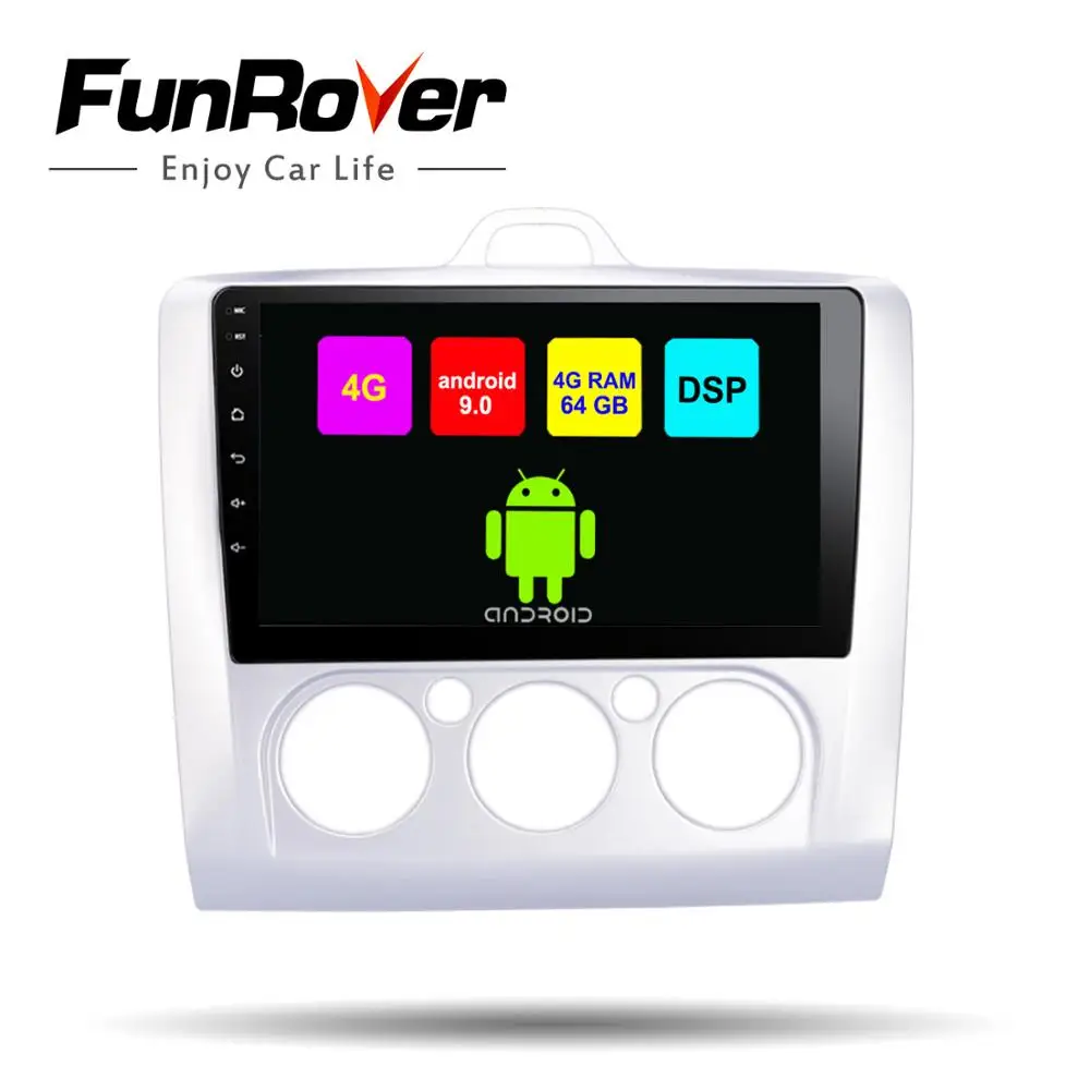 Funrover DSP 8 ядер Android 9 0 2 din автомобильный Dvd Gps Мультимедиа для Focus Mondeo C MAX Galaxy авто