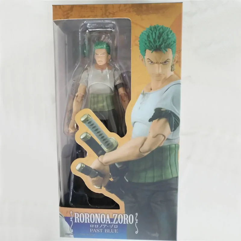 

Anime One Piece Roronoa Zoro Past Blue Variable Boxed 18cm PVC Action Figure Collection Model Doll Toys Gift