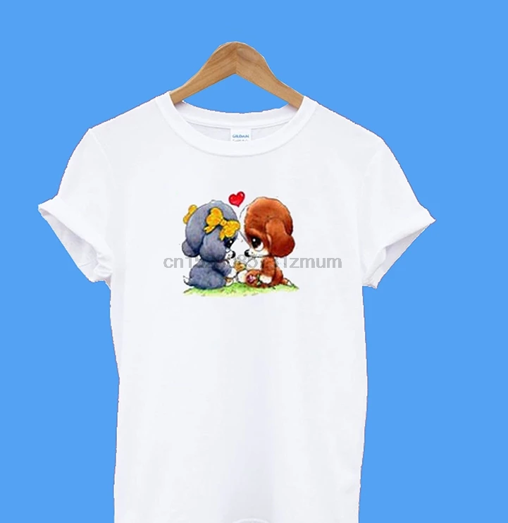 Летняя мужская футболка с забавным принтом женская Sad Sam and honey Dog | Мужская одежда