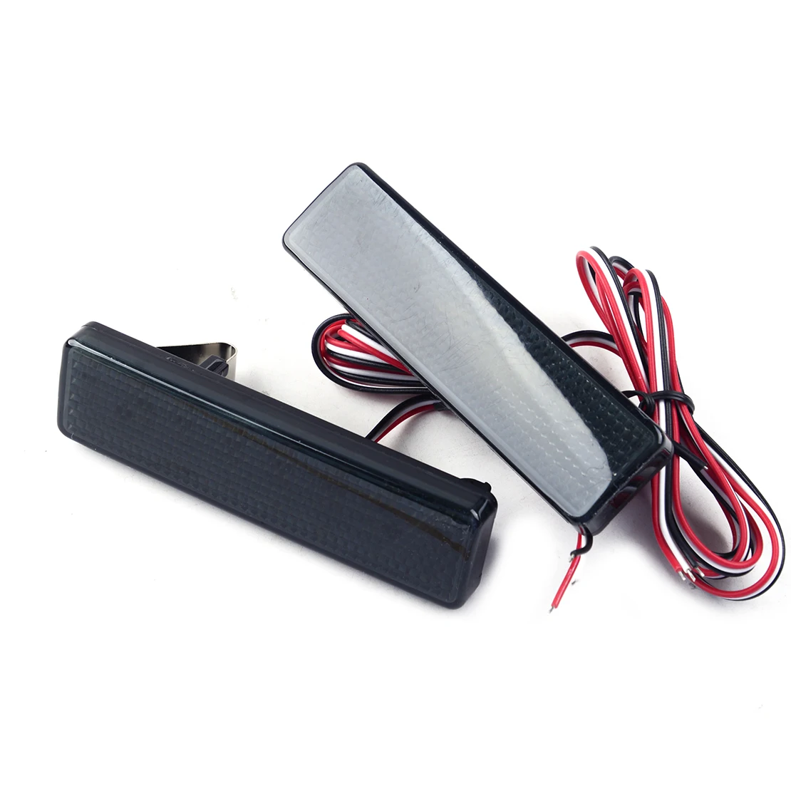 2 шт. черный объектив Светодиодный отражатель заднего бампера задний стоп