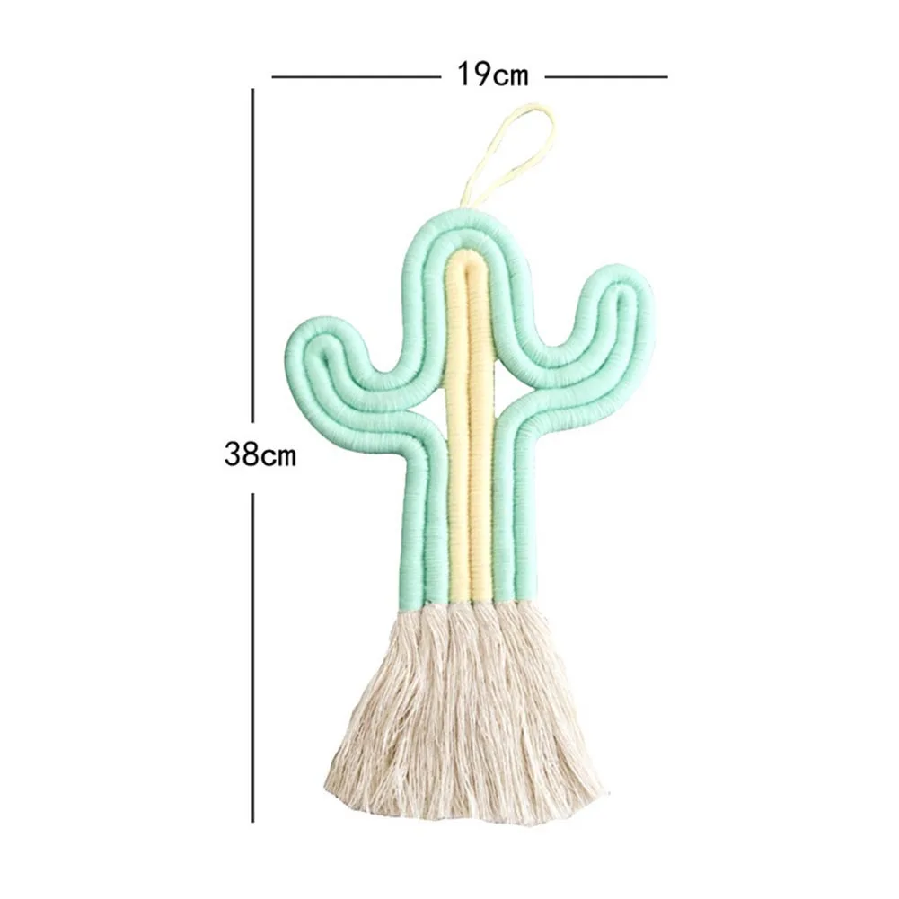 

Handmade Cotton Rope Cactus Tassel Pendant Ornament Home Children's Room Holiday Wall Hanging Decoration