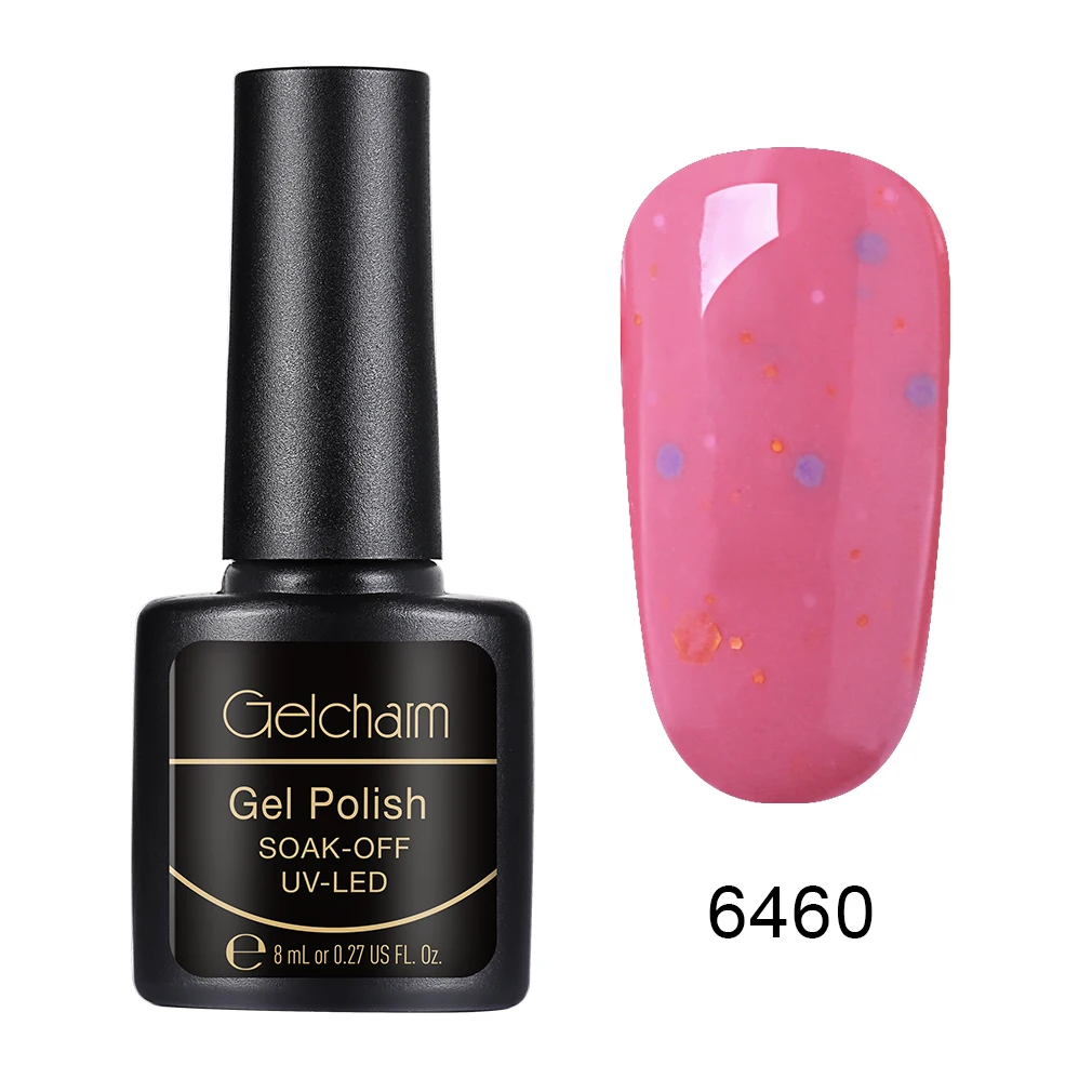 Gelcharm 8 мл сыр конфеты УФ-гель для ногтей используется с молочного цвета гель лак Полупостоянный все для маникюра дизайн ногтей гель - Цвет: 6460