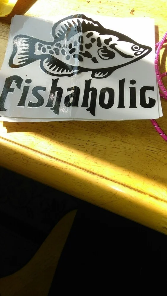 Fishaholic компьютерная Наклейка Рыбалка Открытый Спорт Компьютер Стайлинг наклейка