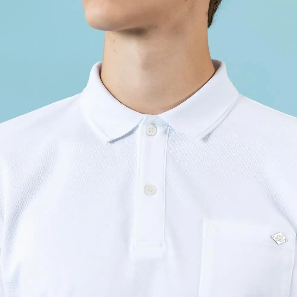 SIMWOOD 2021 summer new 100% cotton Polo shirt men chest pocket tops high quality breathable plus size polo SJ130303 | Мужская одежда