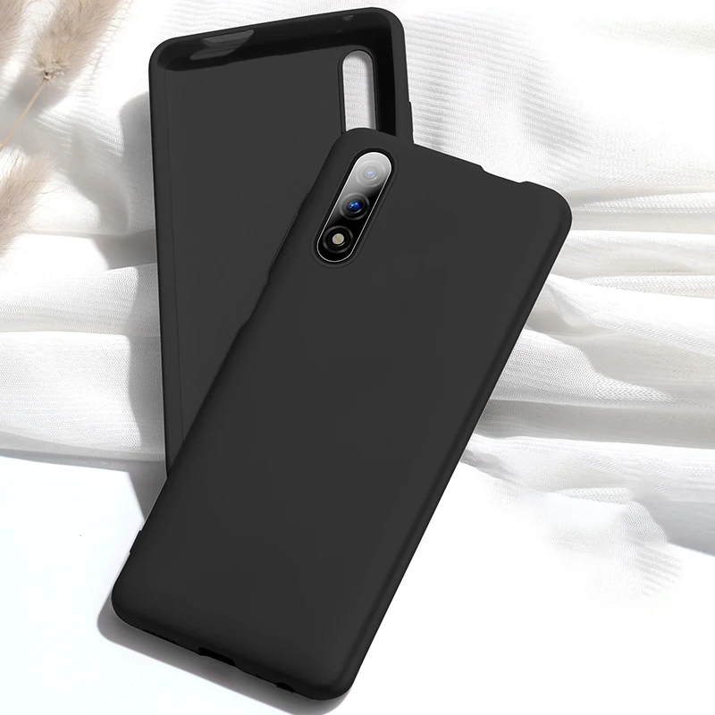 Мягкий жидкий силиконовый чехол для huawei Honor 8X 9X Global HONOR 10i 20 Pro 20s 10 Lite 8A 8S 9 8 V10 V20 тонкий силиконовый чехол - Цвет: Черный