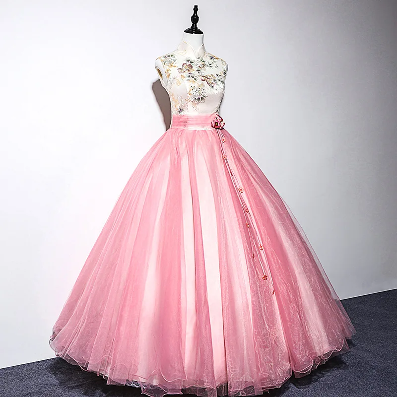 Gryffon Quinceanera Dress Party Prom Sleeveless High Neck Ball Gown Vintage Formal Quinceanera Dresses Host Gowns